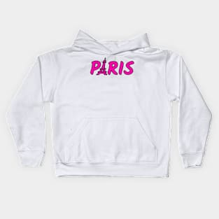 Paris pink Kids Hoodie